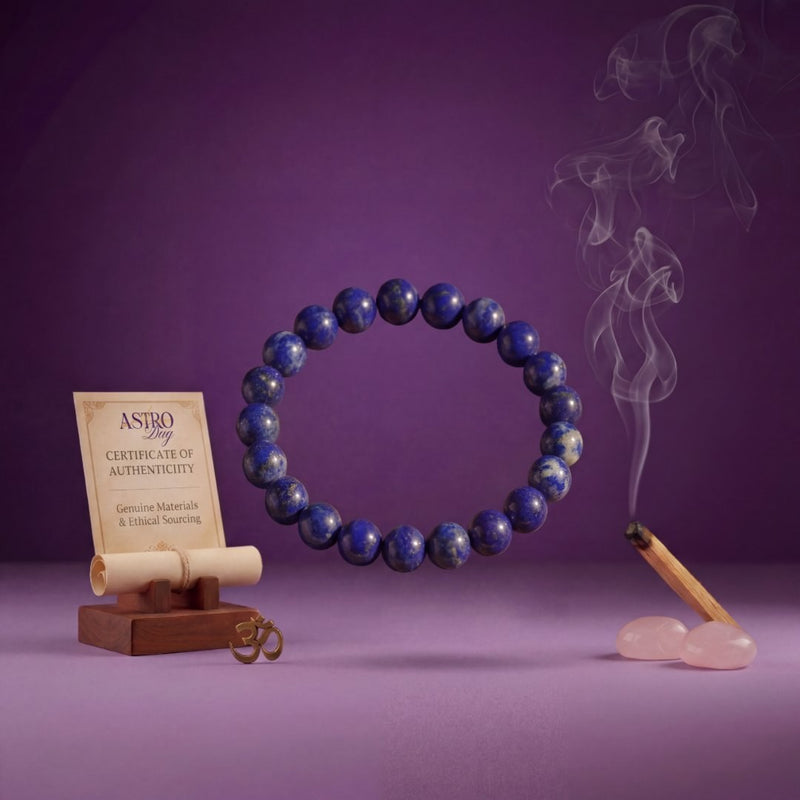 Lapis Lazuli Crystal Bracelet – 8MM Natural Stone Beads for Truth, Wisdom & Spiritual Clarity
