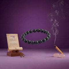 Natural Lava Stone Bracelet | 8MM Black Volcanic Rock Beaded Bracelet for Grounding, Strength & Spiritual Healing