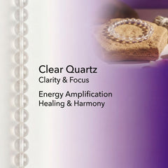 Clear Quartz Crystal Bracelet 8MM | Clarity, Focus & Energy Amplification | Natural Healing Stone Bracelet