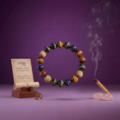 Golden Blue Tiger Eye Bracelet | Focus, Confidence & Protection | Natural Stone 8MM Healing Crystal Bracelet