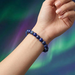 Lapis Lazuli Crystal Bracelet – 8MM Natural Stone Beads for Truth, Wisdom & Spiritual Clarity