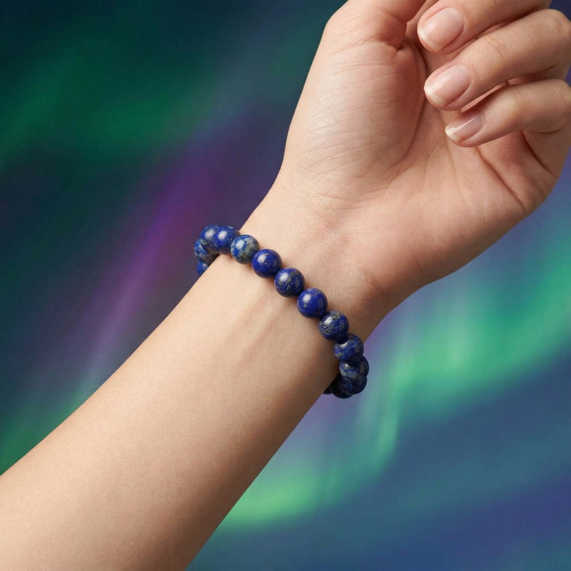 Lapis Lazuli Crystal Bracelet – 8MM Natural Stone Beads for Truth, Wisdom & Spiritual Clarity