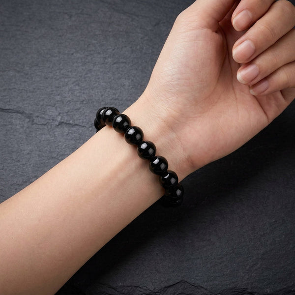 Hematite Crystal Bracelet – Grounding, Strength & Protection | 8MM Natural Stone Healing Bracelet