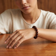 Red Tiger Eye Bracelet – 8MM Natural Stone Bracelet for Vitality, Strength & Grounding