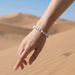 Howlite Crystal Bracelet 8MM | Natural Stone Bracelet for Calm, Clarity & Stress Relief