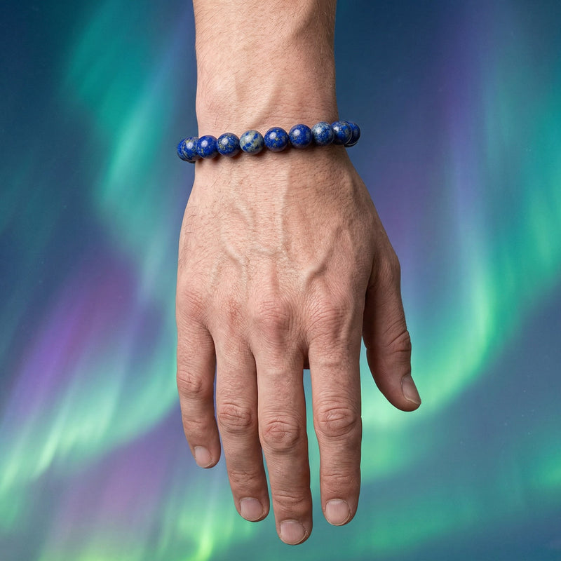 Lapis Lazuli Crystal Bracelet – 8MM Natural Stone Beads for Truth, Wisdom & Spiritual Clarity