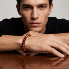 Red Jasper Crystal Bracelet – 8MM Natural Stone Beads for Vitality, Courage & Grounding