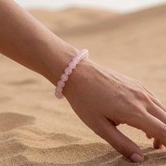 Rose Quartz Crystal Bracelet | Unconditional Love, Emotional Balance & Compassion | 8MM Natural Stone Bracelet