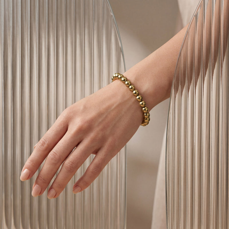 Golden Pyrite Bracelet 8MM | Wealth, Confidence & Abundance | Natural Stone Healing Crystal Bracelet