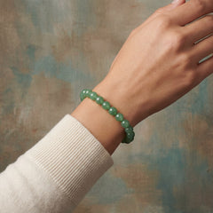 Green Aventurine Crystal Bracelet | Natural Stone Bracelet for Luck & Prosperity | 8MM Healing Crystal Bracelet