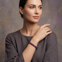 Amethyst Crystal Bracelet | Natural 8MM Healing Stone Bracelet for Calm, Intuition & Spiritual Protection
