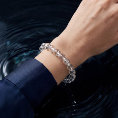 Clear Quartz Crystal Bracelet 8MM | Clarity, Focus & Energy Amplification | Natural Healing Stone Bracelet