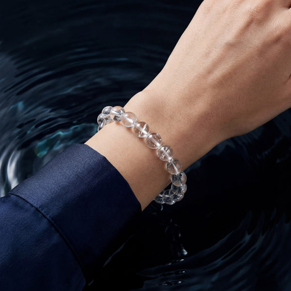 Clear Quartz Crystal Bracelet 8MM | Clarity, Focus & Energy Amplification | Natural Healing Stone Bracelet