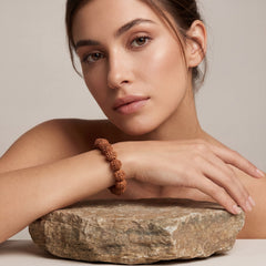 Panchmukhi Rudraksha Bracelet – Natural 5 Mukhi Rudraksha Seeds for Clarity, Peace & Spiritual Connection