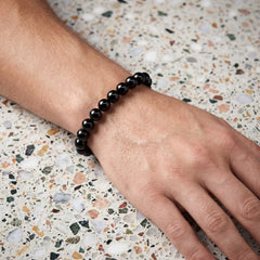 Black Tourmaline Bracelet 8MM | Protection, Grounding & Chakra Balance | Natural Stone Healing Crystal Bracelet