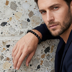 Black Tourmaline Bracelet 8MM | Protection, Grounding & Chakra Balance | Natural Stone Healing Crystal Bracelet