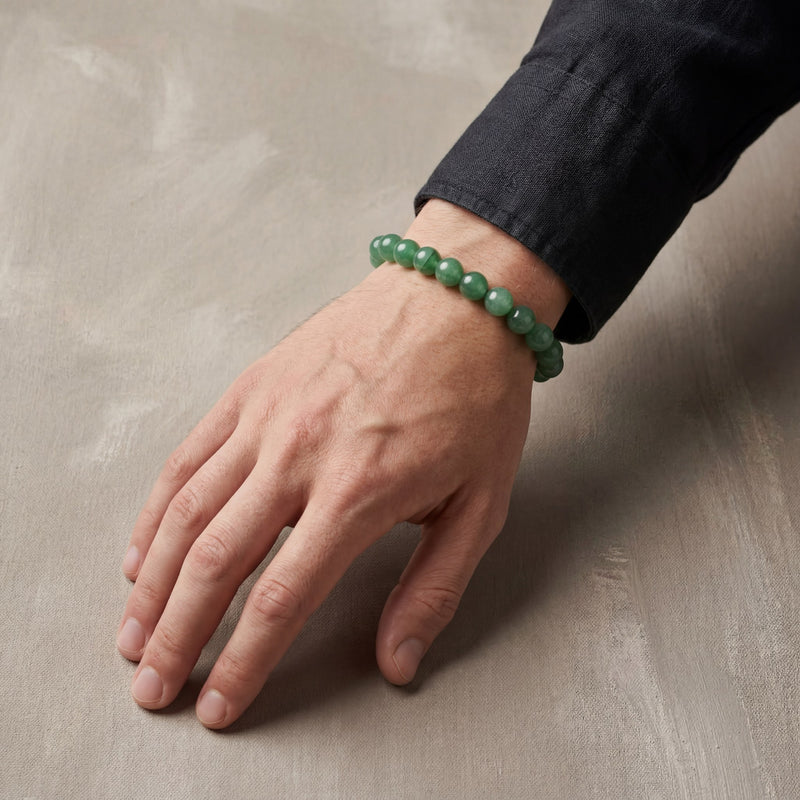 Green Aventurine Crystal Bracelet | Natural Stone Bracelet for Luck & Prosperity | 8MM Healing Crystal Bracelet