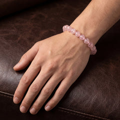 Rose Quartz Crystal Bracelet | Unconditional Love, Emotional Balance & Compassion | 8MM Natural Stone Bracelet