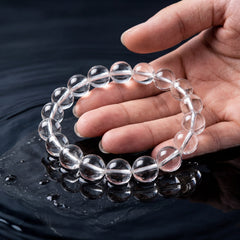 Clear Quartz Crystal Bracelet 8MM | Clarity, Focus & Energy Amplification | Natural Healing Stone Bracelet