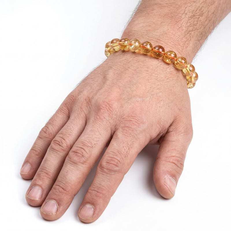 Citrine Crystal Bracelet | Natural Stone Bracelet for Abundance & Joy | 8MM Healing Crystal Bracelet
